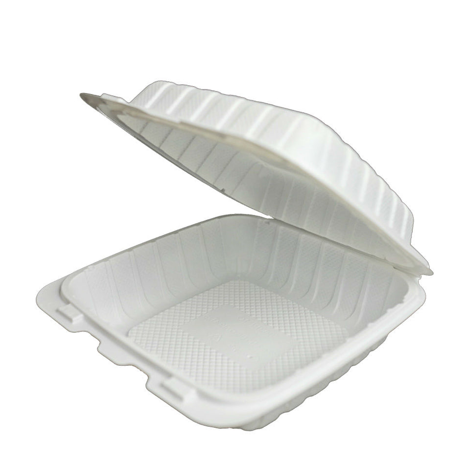 8x8x3" MFPP - Premium Food Container - White