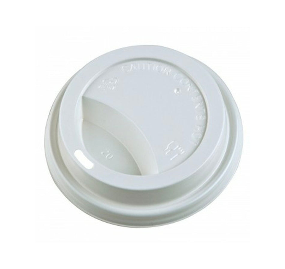 Dome Sip Lid for 10-24oz Hot Paper Cups - White