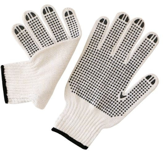 Stringknit Cotton Gloves 1 Side Dotted - Medium