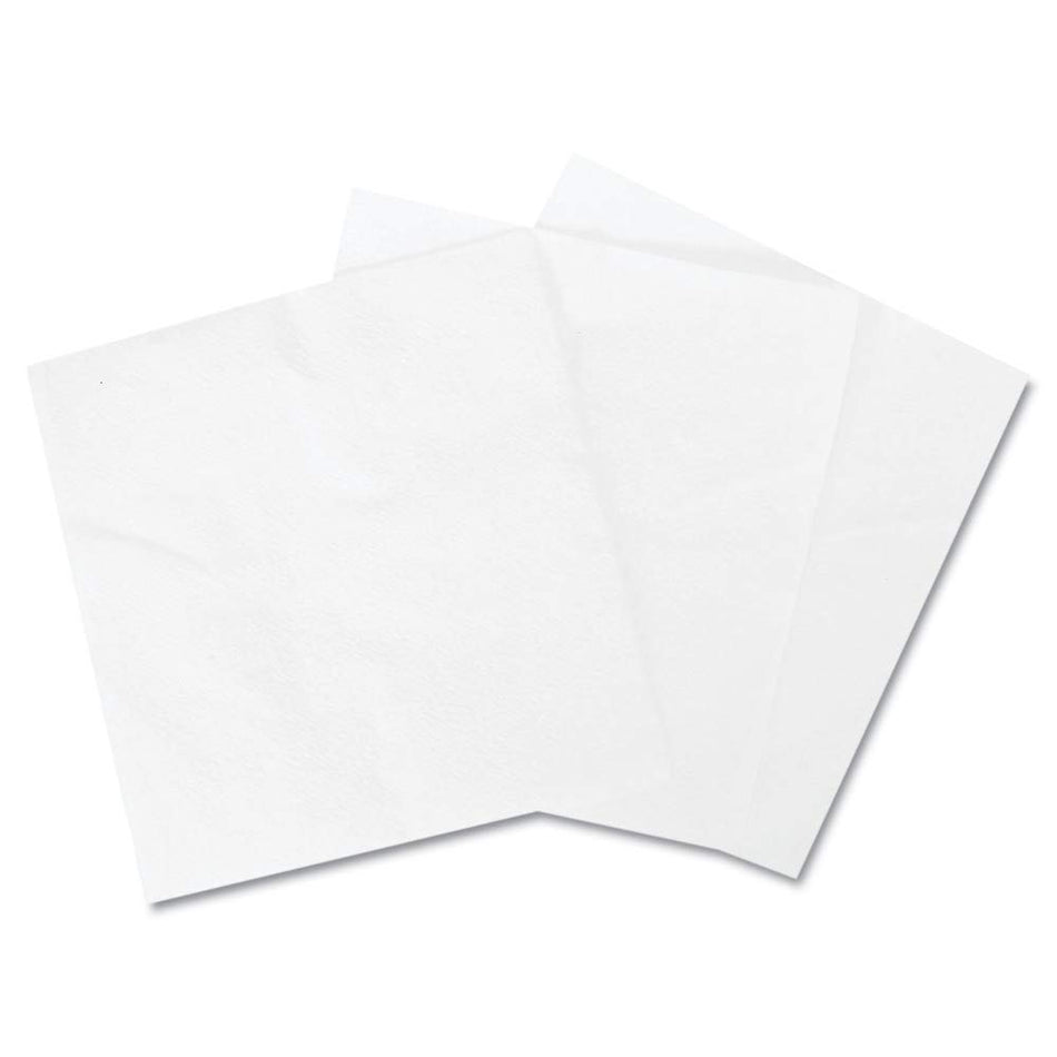 12"x12" 1 Ply Lunch Napkins 1/4 Fold - White