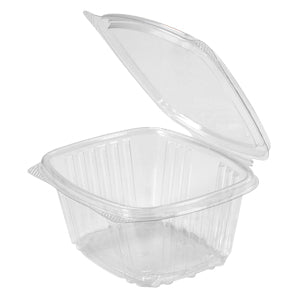 Genpak AD16 Clear Hinged Deli Container - 16oz