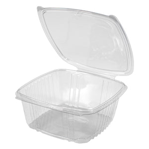 Genpak AD64 Clear Hinged Deli Container - 64oz