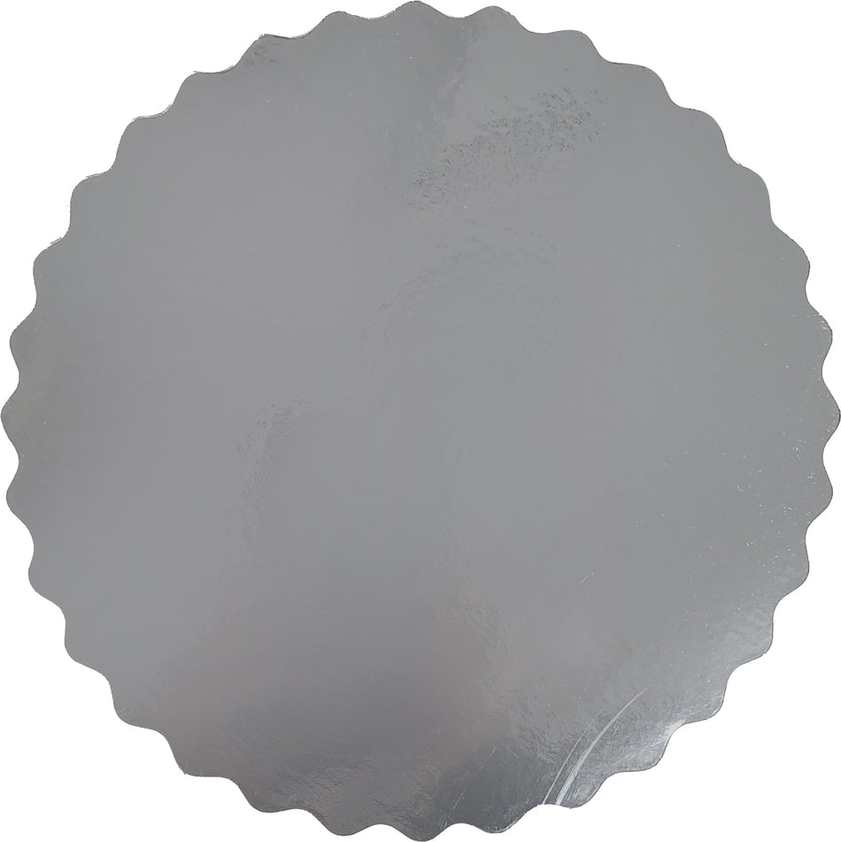 Enjay - Scallop Sheets - 8" - Round - Silver - 0.45 thick