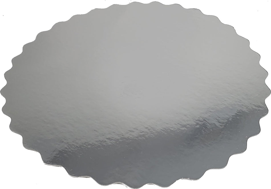 Enjay - Scallop Sheets - 8" - Round - Silver - 0.45 thick