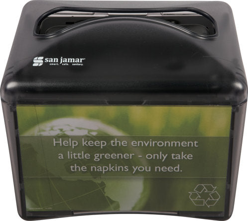 San Jamar H4003TBK Venue Tabletop Interfold Napkin Dispenser - Black Pearl