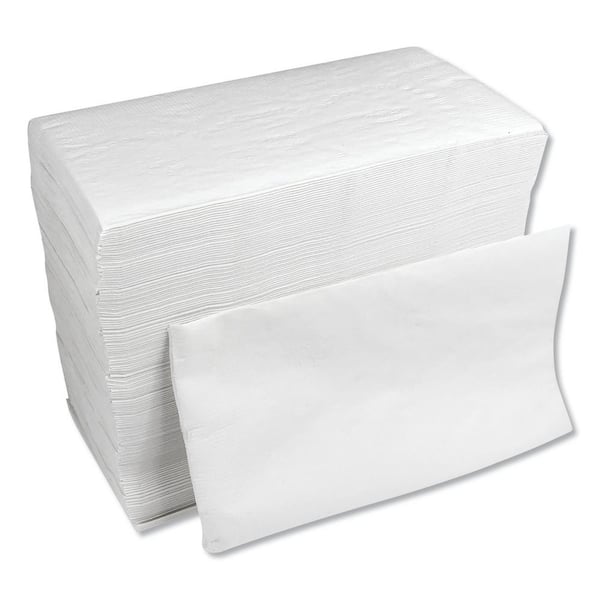 15"x17" 2 Ply Dinner Napkins 1/8 Fold - White