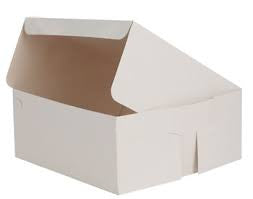 EB - 8" x 4" x 3.5" - White Cake Box