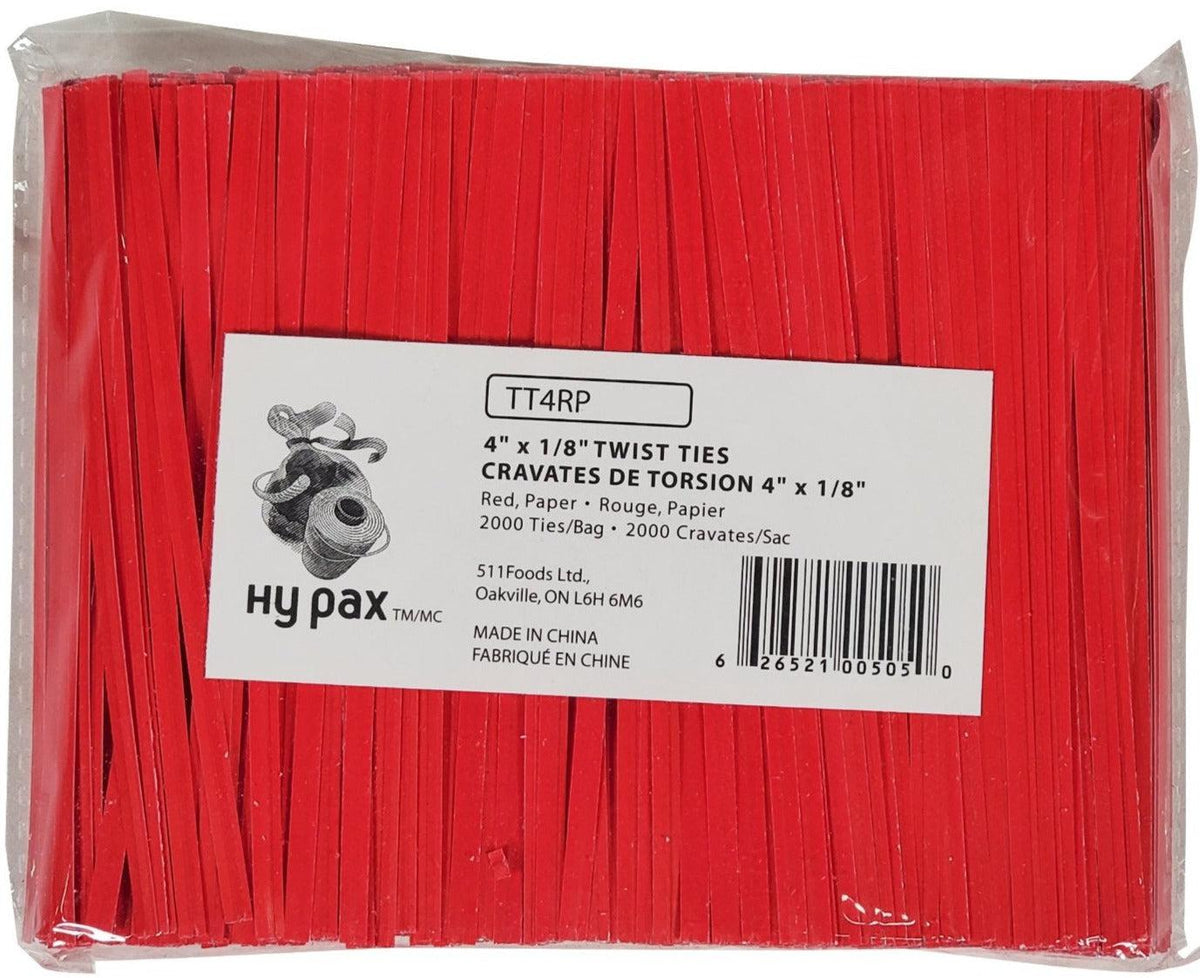 Hy Five - 4" Twist Ties - Red