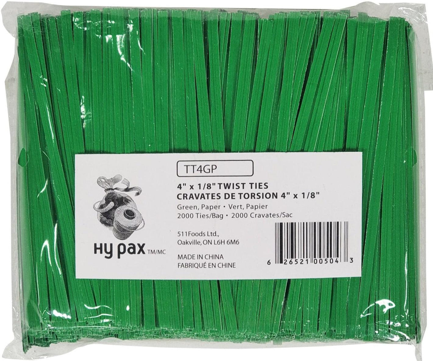 Hy Five - 4"Twist Ties - Green