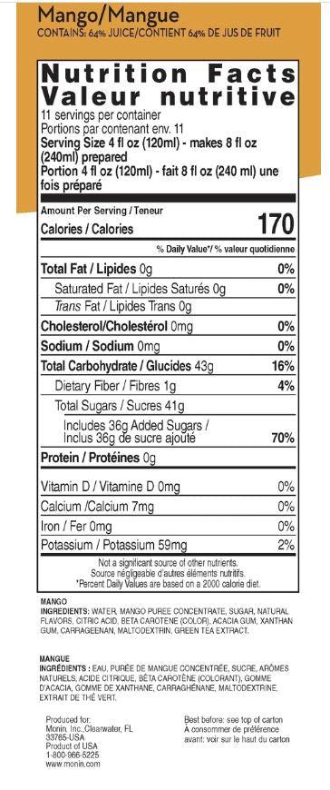 Monin - Smoothie Mix - Mango